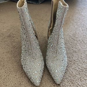 Betsy Johnson rhinestone boots!